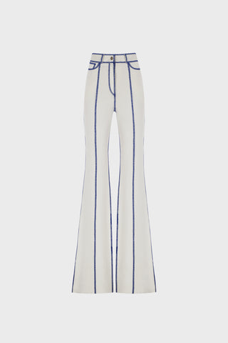 GENERATION78 | FLARED HIGH - RISE PANTS IN VISCOSE - JERSEY