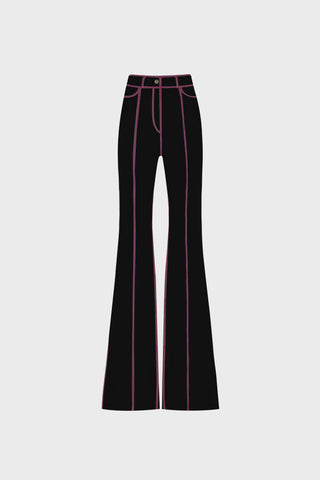 GENERATION78 | FLARED HIGH - RISE PANTS IN VISCOSE - JERSEY