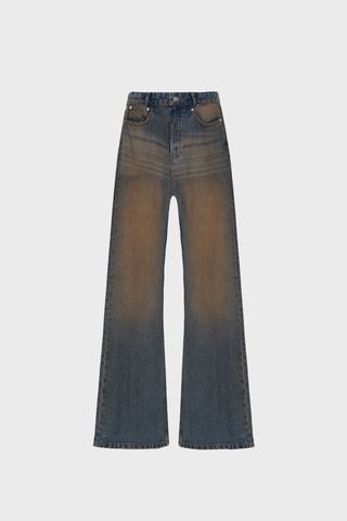 GENERATION78 | WIDE - LEG JEANS IN SAND - WASHED DENIM