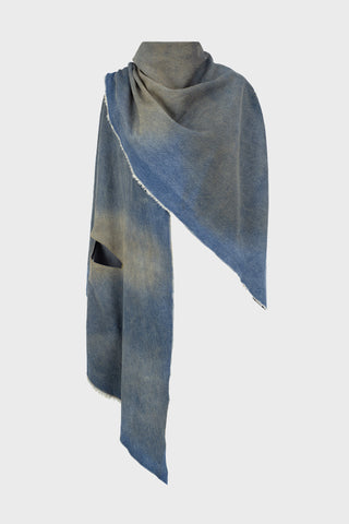 GENERATION78 | DISTRESSED CAPE IN SAND - WASHED DENIM