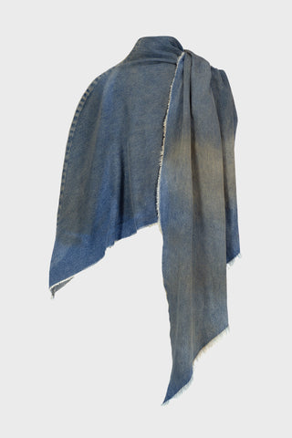 GENERATION78 | DISTRESSED CAPE IN SAND - WASHED DENIM