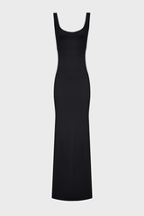 MAXI TANK DRESS IN CREPE-JERSEY