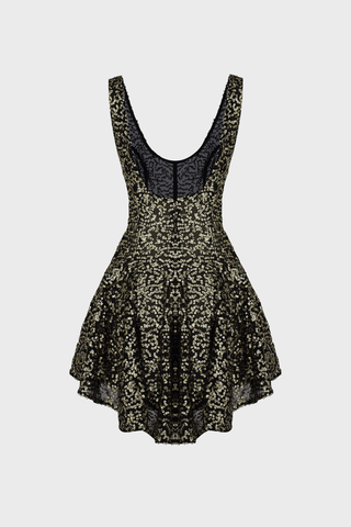 GENERATION78 | PANELED MINI DRESS IN SEQUIN - EMBELLISHED TULLE