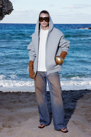 GENERATION78 | WIDE - LEG JEANS IN SAND - WASHED DENIM