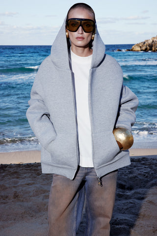 GENERATION78 | SCULPTED HOODIE IN COTTON - JERSEY