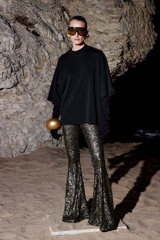 GENERATION78 | GODET PANTS IN SEQUIN - EMBELLISHED TULLE