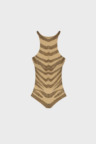GENERATION78 | CRYSTAL - EMBELLISHED BODYSUIT IN MESH