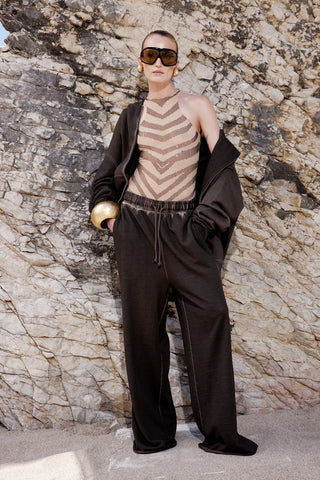 GENERATION78 | CRYSTAL - EMBELLISHED BODYSUIT IN MESH