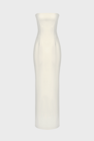 GENERATION78 | STRAPLESS TAILORED MIDI DRESS IN SILK - BLEND WOOL
