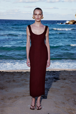GENERATION78 | TAILORED MIDI TANK DRESS IN ECOVERO - WOOL