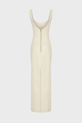 GENERATION78 | TAILORED MIDI TANK DRESS IN SILK - BLEND WOOL