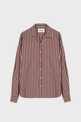 STRIPED LOOSE-FIT SHIRT IN COTTON-POPLIN