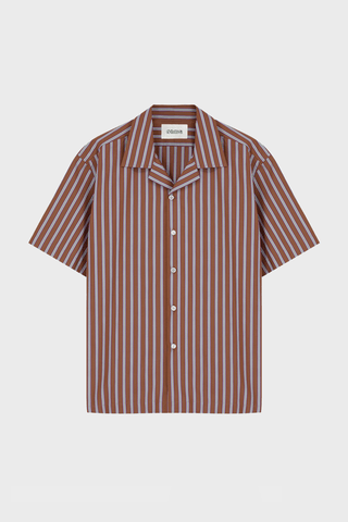 GENERATION78 | STRIPED CAMP - COLLAR SHIRT IN COTTON - POPLIN