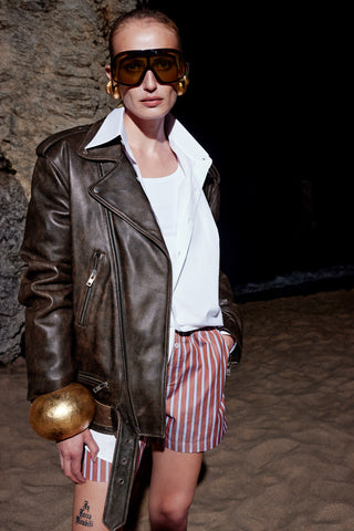 GENERATION78 | BOXER SHORTS IN STRIPED COTTON - POPLIN