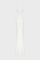 MAXI SLIP DRESS IN MERCERIZED-SILK