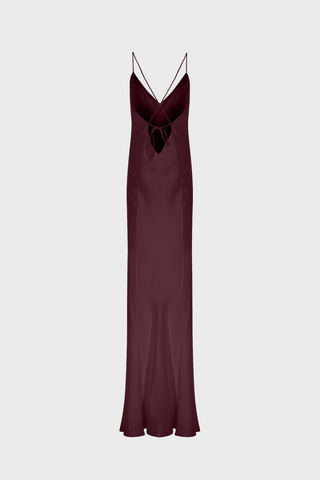 MAXI SLIP DRESS IN MERCERIZED-SILK