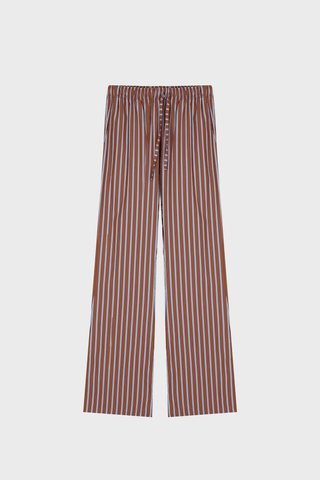 GENERATION78 | STRIPED WIDE - LEG PANTS IN COTTON - POPLIN