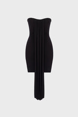 STRAPLESS MINI DRESS IN VISCOSE-JERSEY