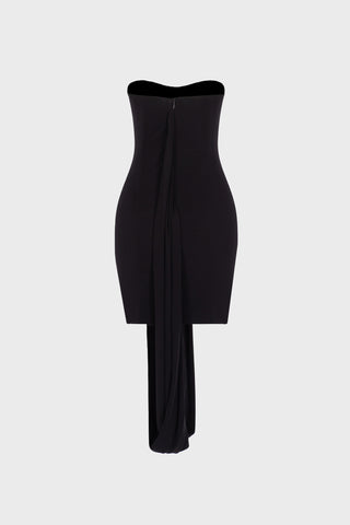 STRAPLESS MINI DRESS IN VISCOSE-JERSEY