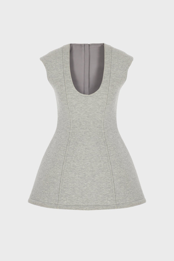SCULPTED MINI DRESS IN COTTON-JERSEY