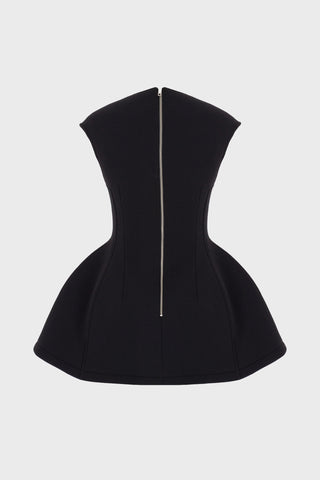 SCULPTED MINI DRESS IN COTTON-JERSEY