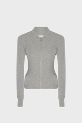 TIGHT-FIT BOMBER JACKET IN COTTON-JERSEY