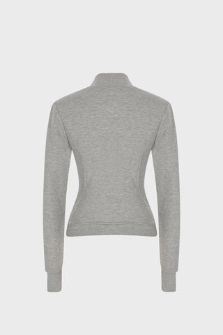 TIGHT-FIT BOMBER JACKET IN COTTON-JERSEY
