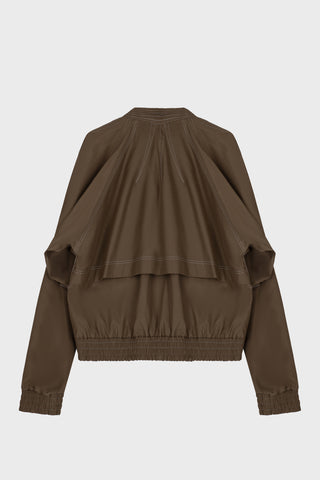 SHORT BLOUSON JACKET IN TECHNICAL-COTTON