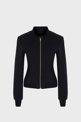 TIGHT-FIT BOMBER JACKET IN COTTON-JERSEY