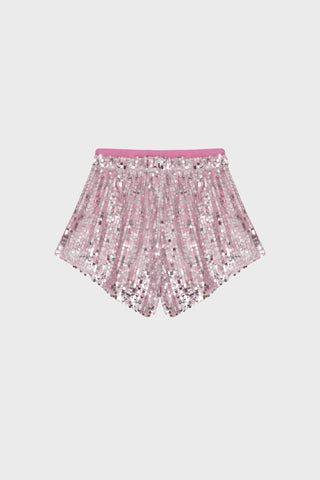 MINI SHORTS IN SEQUIN-EMBELLISHED TULLE