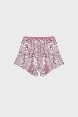 MINI SHORTS IN SEQUIN-EMBELLISHED TULLE
