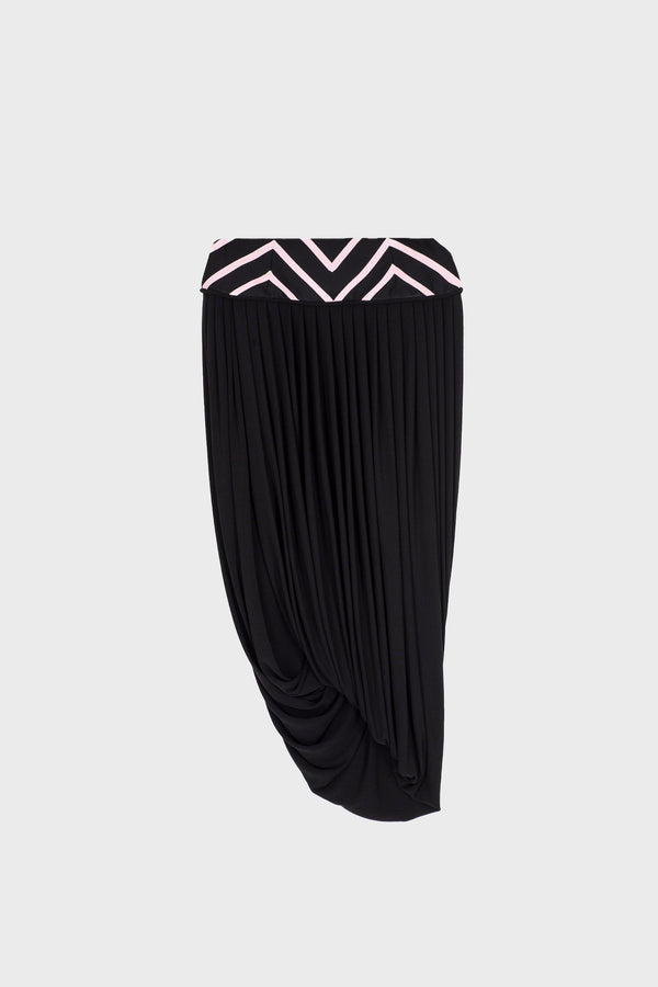 DRAPED MIDI SKIRT IN VISCOSE-JERSEY