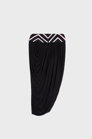 DRAPED MIDI SKIRT IN VISCOSE-JERSEY