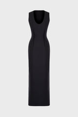TAILORED MIDI DRESS IN MERINO-WOOL