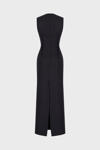 TAILORED MIDI DRESS IN MERINO-WOOL