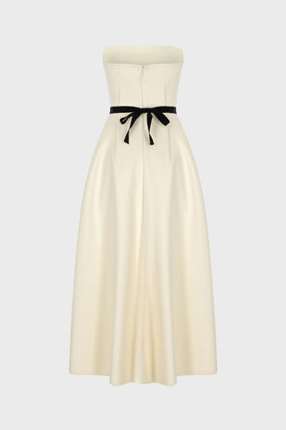 TAILORED MIDI DRESS IN SILKY-WOOL