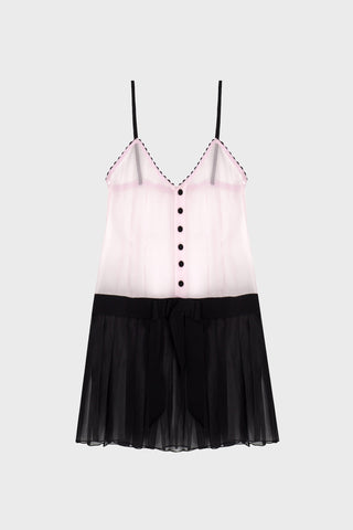 TAILORED GILET DRESS IN SILK-ORGANZA