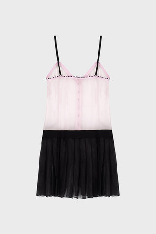TAILORED GILET DRESS IN SILK-ORGANZA