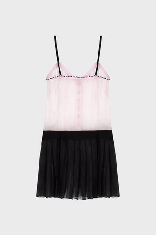 TAILORED GILET DRESS IN SILK-ORGANZA