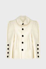 TAILORED SCULPTED JACKET IN SILKY-WOOL