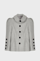 TAILORED SCULPTED JACKET IN VIRGIN-WOOL