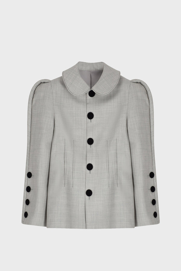 TAILORED SCULPTED JACKET IN VIRGIN-WOOL