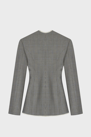 TAILORED CRYSTAL-EMBELLISHED JACKET IN MERINO-WOOL
