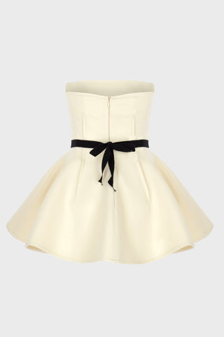 TAILORED MINI DRESSS IN SILKY-WOOL