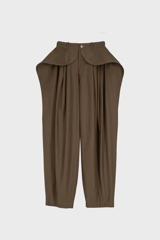 TAILORED SCULPTED PANTS IN TECHNICAL-COTTON