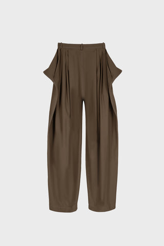 TAILORED SCULPTED PANTS IN TECHNICAL-COTTON