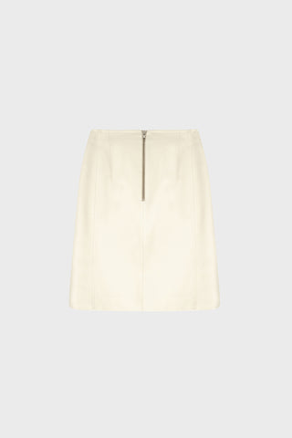 TAILORED MINI SKIRT IN SILKY-WOOL