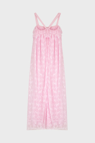 RUFFLED MAXI DRESS IN LACE
