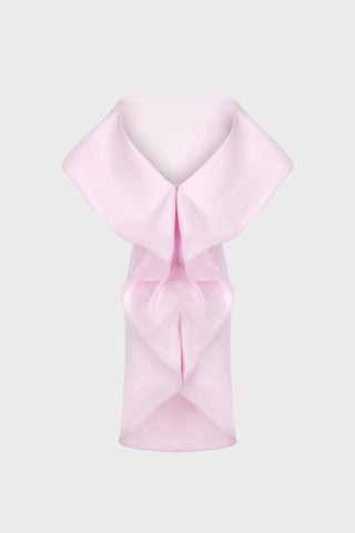 TAILORED MINI DRESS IN COTTON-SATIN