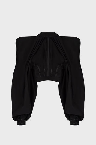 SCULPTED BLOUSON JACKET IN TECHNICAL-COTTON